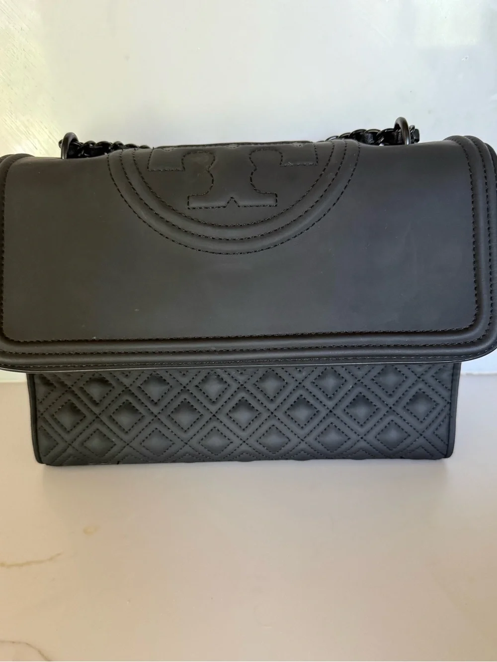 Tory Burch Fleming Matte Crossbody Black/Black.